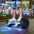 thumbnail image 4 of SISIGAD Hoverboard, 8.5" Tire, 500W Powerful Motor Hover Board with LED Lights, 8.5" All Terrain Self Balancing Electric Scooter, 4 of 7