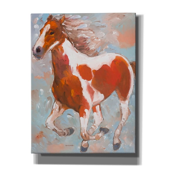Epic Graffiti 'Painted Horse' by Hooshang Khorasani, Canvas Wall Art, 12"x16"