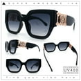 thumbnail image 2 of Womens Diva Oversized Thick Temple Jewel Hinge Fashion Plastic Sunglasses Black - Smoke, 2 of 8