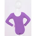 thumbnail image 4 of TSSOE Kids Girls Ballet Dance Gymnastics Leotard Bodysuit with Mesh Tutu Skirts Set Dancing Costume Lavender 6, 4 of 7