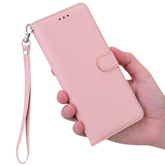 Allytech iPhone XS/X PU Premium Leather Solid Color Wallet Case,Flip Kickstand Ultra-Slim Cover for iPhone XS/X 5.8 inch,Pink