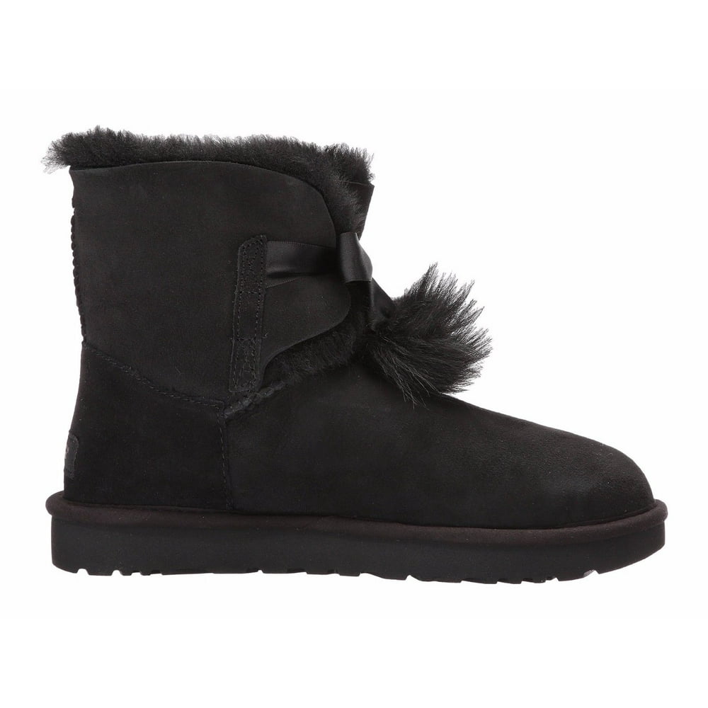 UGG - Gita Women's Shoes Sheepskin Pom Pom Boot 1018517 Black - Walmart ...