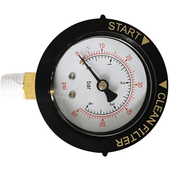 ACA 190058 Pressure Gauge 0-60 PSI Replacement for Swimming Pool Filters Spa and Aquarium Pressure Gauge