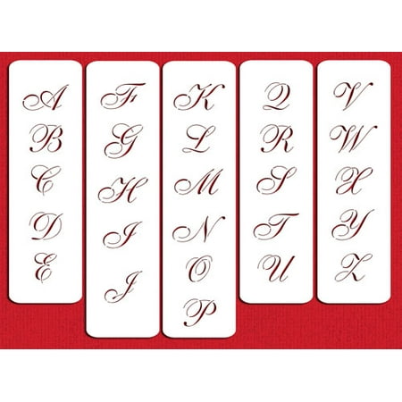 

Designer Stencils C110 1.75 Inch Medium Script Cake Stencil Beige/semi-transparent