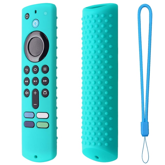Funda protectora de silicona para Fire TV Stick 4K Max con Dolby Vision, funda a prueba de golpes remota Dolby-Atmos antideslizante con correa