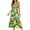 Yellow dresses for women, variant on Wycnly Dresses for Women Beach Vacation Elastic Waist Pleated Swing Tank Maxi Sunderss Sleeveless V-Neck Leaves Print Summer Long Formal Dress Blue XXL