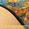 thumbnail image 5 of CURLYOOT Sunflowers Floral Half Round Door Mat, Indoor Outdoor Entrance Rug, Semi Circular Area Rug, Non Slip Washable Absorbent Doormat, Laundry Room Rug 40'' x 63'', 5 of 7