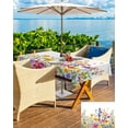 thumbnail image 5 of Fsddascl Spring Floral Outdoor Tablecloth - 52x70 Inch Rectangle Dining Table Cover, Summer Watercolor Botanical Colorful Waterproof Outdoor Table Cloth with Umbrella Hole & Zipper for Picnic/Patio, 5 of 7