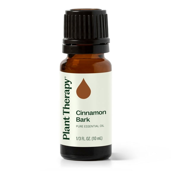 Plant Therapy Cinnamon Bark Essential Oil 10 mL (1/3 oz) 100% Pure, Undiluted, Cinnamon Oil for Diffuser, Spray, Candle Making, Spicy, Sweet Scent, Therapeutic Grade