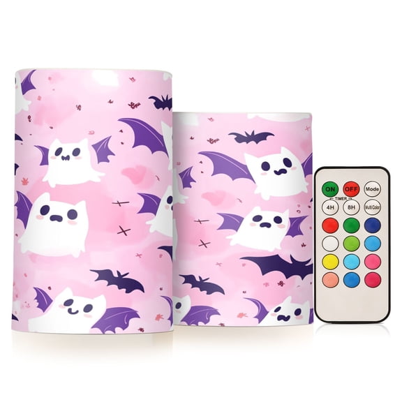 BZSMCE Flameless Candles LED Lights Lovely Bat Pattern Creativity Battery Candles