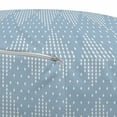 thumbnail image 3 of Art Deco Pouf Cover with Zipper, Simplistic Geometric Diagonal Checkered Pattern with Little Rhombuses Print, Soft Decorative Fabric Unstuffed Case, 30" W X 17.3" L, Blue Grey White, by Ambesonne, 3 of 5