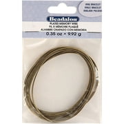 Memory Wire Oval Bracelet .62mm .35oz-Antique Brass - 23 Coils, Pk 3, Beadalon