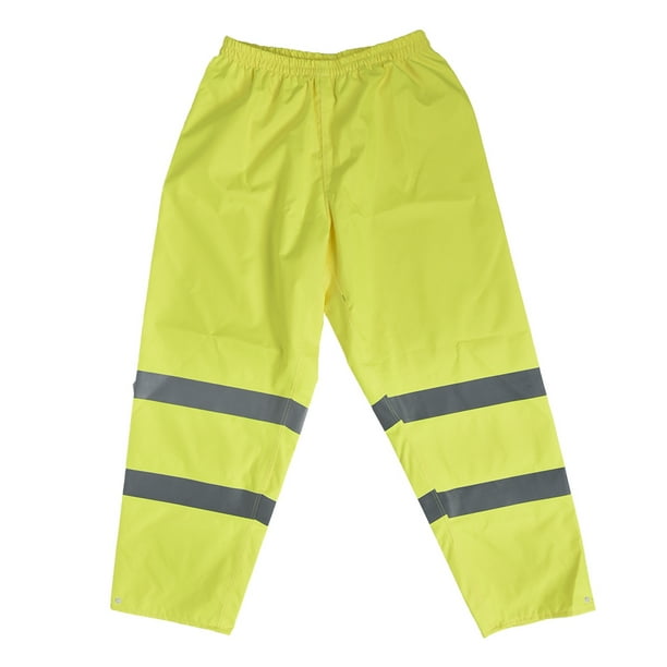 LYUMO Hi Vis Rain Pants Waterproof Reflective Trousers Safety Work Wear ...