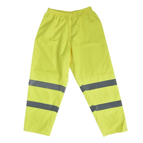 LYUMO Hi Vis Rain Pants Waterproof Reflective Trousers Safety Work Wear