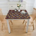 thumbnail image 3 of HAOXIT , with and Rhombuses Design Pattern, Rectangle Satin Table Cover Accent for Dining Room and Kitchen 48''x48'', 3 of 7