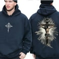 thumbnail image 3 of Vintage Jesus Graphic Double Sided Hoodie – Gothic Christian Streetwear Pullover, Faith Based Religious Hoodie for Men and Women, 3 of 7