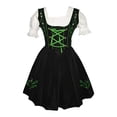 thumbnail image 2 of Edelweiss Creek 3 Piece Short German Oktoberfest Dirndl Dresses for Women - Black and Green, 2 of 9