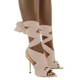 thumbnail image 4 of Juebong Sandals clearance Lace Up Heels Sandals for Women Dressy 2024 Strappy Gladiator Sexy Open Toe Stiletto Heels Sandals, 4 of 4