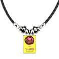 thumbnail image 1 of corazón de chocolate postre dulce donas alimentos collar a mano colgante de cuerda de cuero Unbranded M, 1 of 3