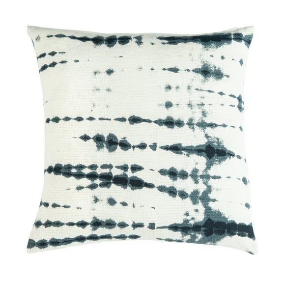SAFAVIEH Arya Abstract Ink Spill Decorative Pillow, 20" x 20", Bge/Nvy