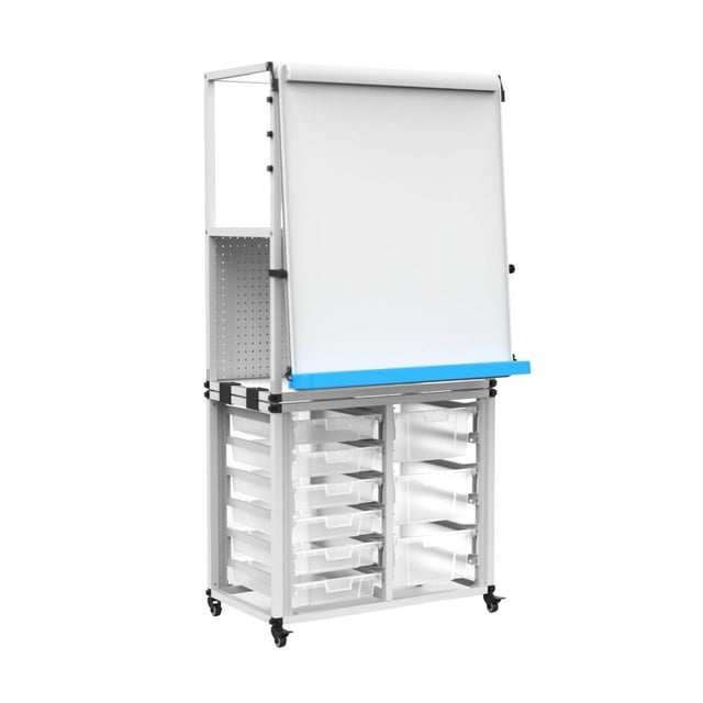 Offex Modular Teacher Easel with Storage Bins Perfect for School