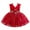 Red, variant on OBEEII Kids Girls Ruffle Mesh Tulle Dress Fashion 3D Butterflies V-Backless Wedding Pageant Gowns Dress Formal Prom Dance Dresses