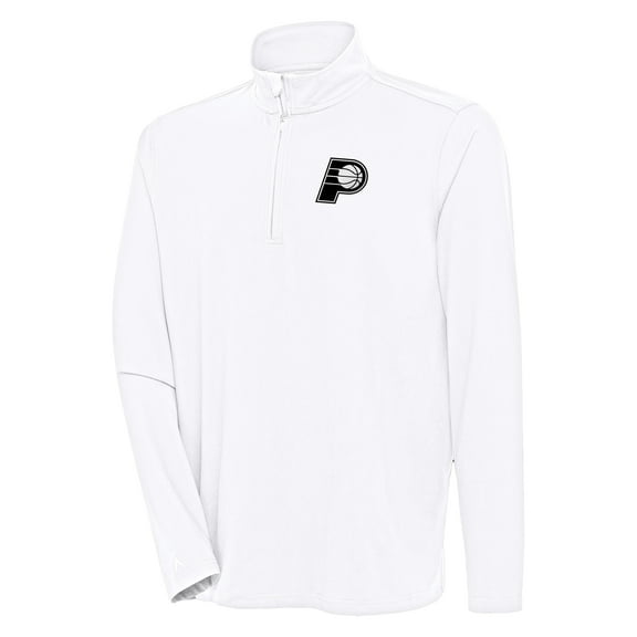 Men's Antigua White Indiana Pacers Hunk Quarter-Zip Top