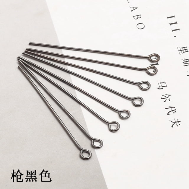Xiao Hua black Pin 200PCS-0.94 inch Jewelry Making, Handmade End Ring Design Earring Pendant Accessory, Reusable Homemade Bracelet Pendant Connector Craft Pin