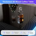 thumbnail image 6 of Aphthongs 43.3 Inch Coffee Table with LED Lights, High Glossy Center Table with 2 Storage Drawers, 6 of 7