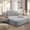 Light Gray, variant on EHANCIS 60.2" 2-in-1 Oversized Chaise Lounge Indoor, Corduroy Convertible Sofa Bed, Boneless Couch with Storage Pocket, Sleeper Chair for Small Spaces, Bedroom, Living Room, Apartment,Dark Gray