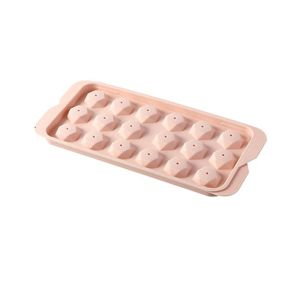 Bandeja de Hielo ANGGREK Molde de cubitos de Hielo Creativa Con Cubierta Forma de Diamante rosa