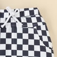 thumbnail image 4 of Toddler Baby Boy Sleeveless Vest Top Checkerboard Plaid Shorts Summer Beach Outfit Set Two-Pieces Clothes, 4 of 5