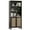 Brown, variant on Dtwnek Wood Tall Bookcase with 2 Doors, 5 Tier Storage Shelves Large Bookshelf for Library, Living Room, Bedroom, Home, Office, Black