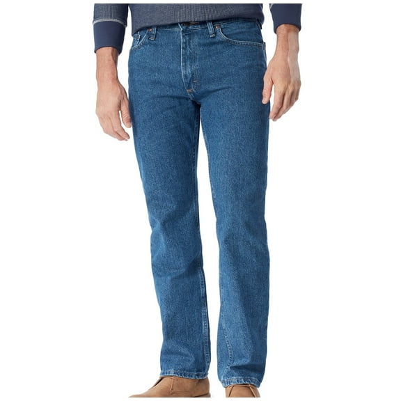 Wrangler NEW Blue Mens Size 35X29 Classic Regular Fit Stretch Jeans