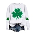 thumbnail image 4 of Annhoo Womens St Patrick's Day Sweatshirt Shamrock Print Crewneck Pullover Long Sleeve Tops Soft Clothes, 4 of 5
