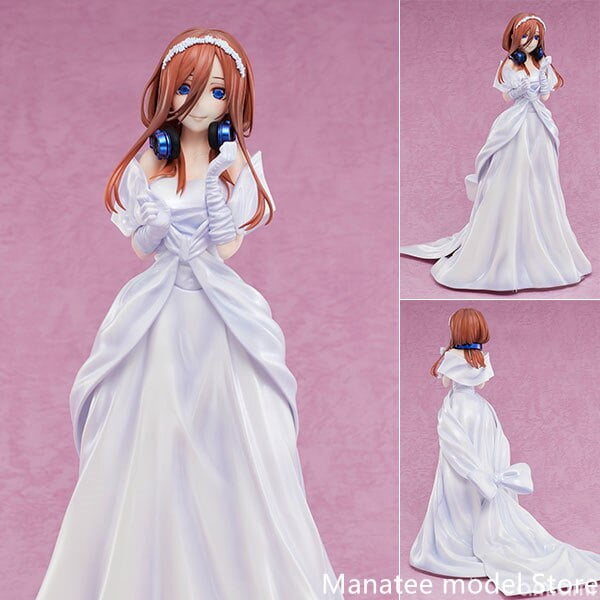 AMAKUNI Original The Quintessential Quintuplets 2 Miku Nakano Wedding Ver. 1/7 PVC Action Figure Anime Model Toys Doll Gift heqiyong LED