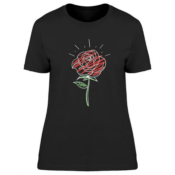 Colored Red Rose T-Shirt Women -Image by Shutterstock, Female x-Large