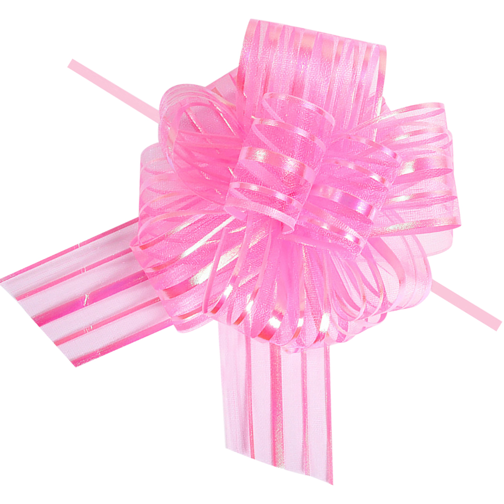 Masteelf Durable Pink Plastic Wedding Gift Pull Bows for Decoration 12pcs Perfect for Parties and Events