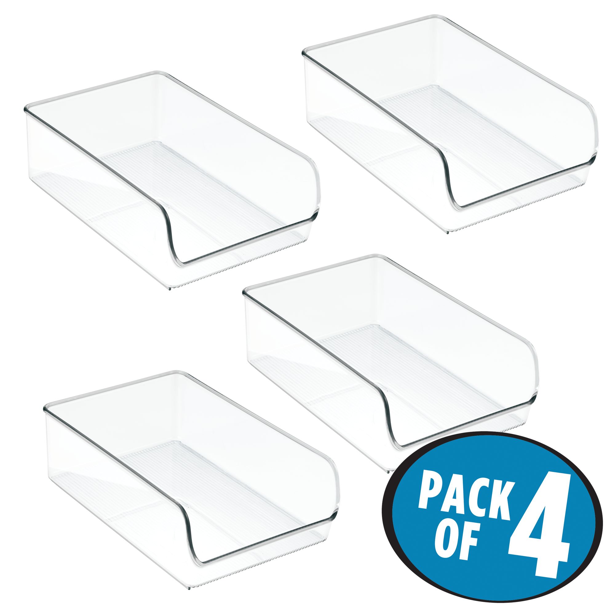 iDesign Linus BPAFree Plastic Kitchen Organizer Storage Bin, Clear