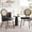 Black 2-pack, variant on COZONY Dining Chairs, Set of 2, Modern Upholstered Kitchen Chairs with Metal Legs and Natural Rattan Back for Dining Room, Living Room,Black+Brown