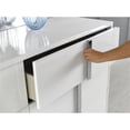 thumbnail image 4 of Roma 6-drawer double Dresser with Mirror in Gloss White, 4 of 5