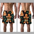 thumbnail image 3 of luoweisi Men's Beach Shorts Quick Dry Swim Trunks with Mesh Lining Christmas Gingerbread Man L, 3 of 5