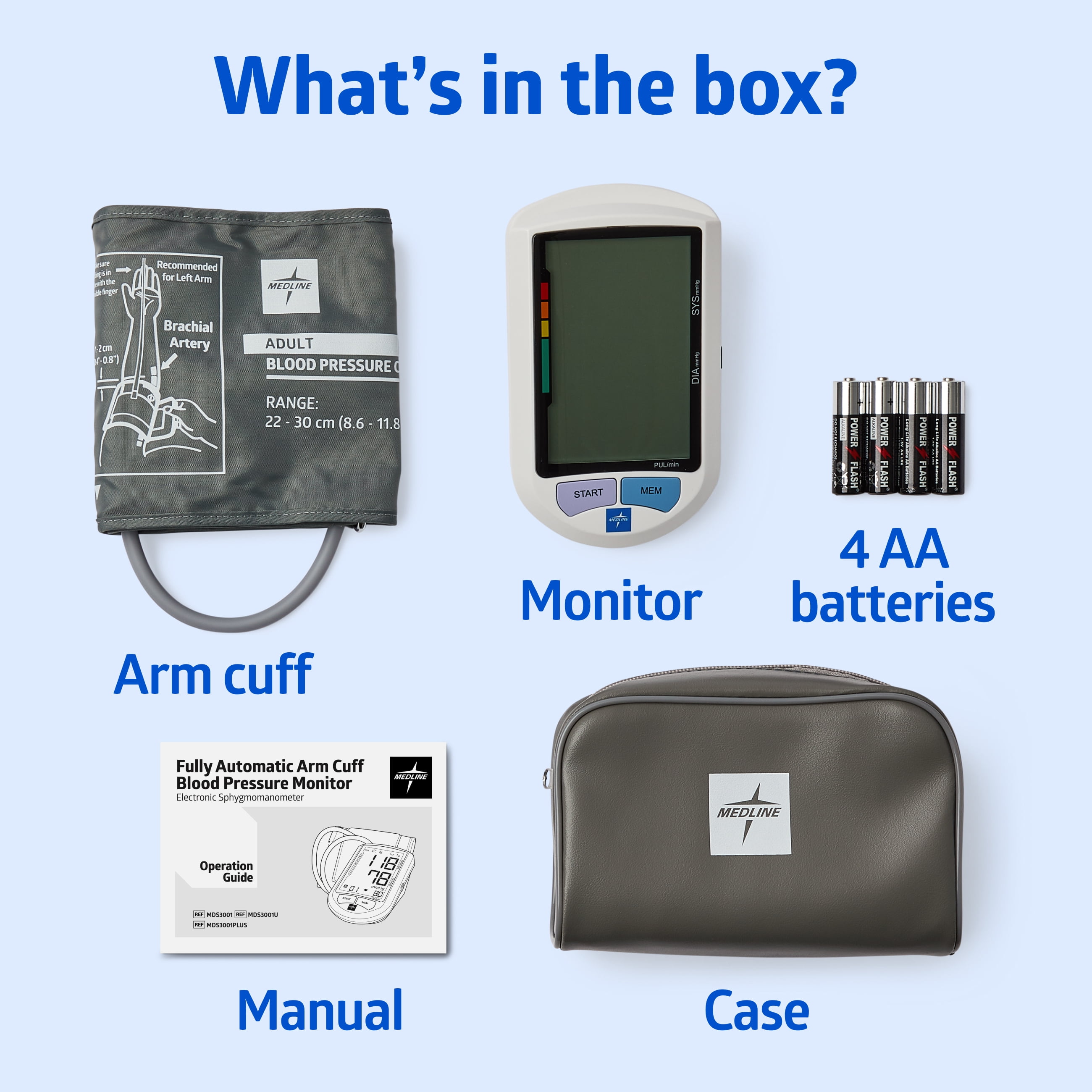 Medline Elite Automatic Digital Blood Pressure Monitor, Standard Adult Cuff