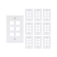 thumbnail image 5 of axGear 10 Packs Wall Plate 6 Port White Unbreakable Toggle Outlet Cover, 5 of 5