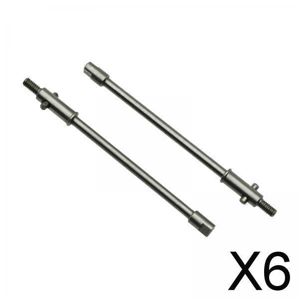Eje Delantero y Trasero Baoblaze de Acero Inoxidable CNC para eje Axial SCX24 AXI90081 RC Orugas Mejora Piezas 6 piezas