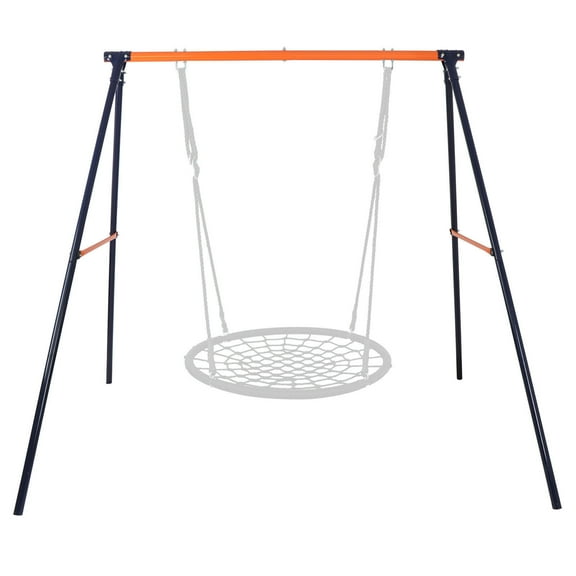 XiHuaZhaoChen Swing Stand A Frame Heavy Duty Extra Large Full Steel Stand with Ground Stakes for Saucer Swing Chair Swing  All Weather Fun for Kids Outdoor Backyard
