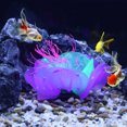 thumbnail image 3 of Unique Bargains Aquarium Simulation Coral Aquatic Flower Silicone Fluorescent Coral Glow Ornaments Fish Tank Purple, 3 of 7