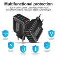 thumbnail image 5 of daily European USB Wall Charger Europe Travel Plug Adapter EU Multiple Multi 4 Ports Block Rapid Charge PD QC for IOS iPhone iPad Samsung Galaxy Pixel 15W 4 USB-A Fast Power Adaptor Euro(Blue), 5 of 10