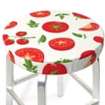 thumbnail image 3 of Daiia Fresh Red Tomato Stool Covers Round,Round Bar Stool Covers Waterproof Bar Chair Covers Washable Stool Cushion Slipcover for 12-14 Inch Chair-13 inch, 3 of 7
