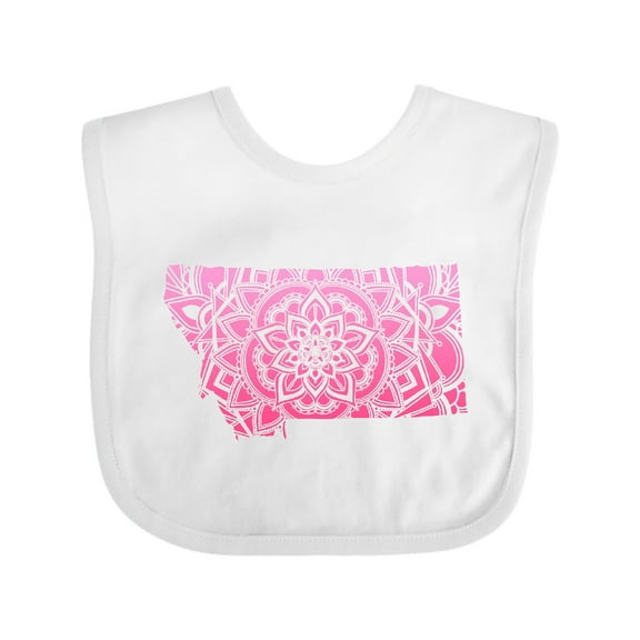 Inktastic Montana Silhouette Mandala Boys or Girls Baby Bib